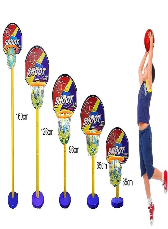 BRAVIADECOR Bravia Basketball for Kids - Basketballs with Net and Adjustable Stand, Basketballs Toys, Indoor and Outdoor Games for Boys & Kids (Multicolor)- 9 - Image 5